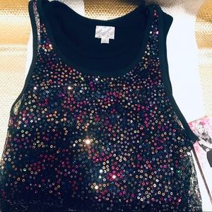 3/$10 Disney Tank Top with Sequins Sz M